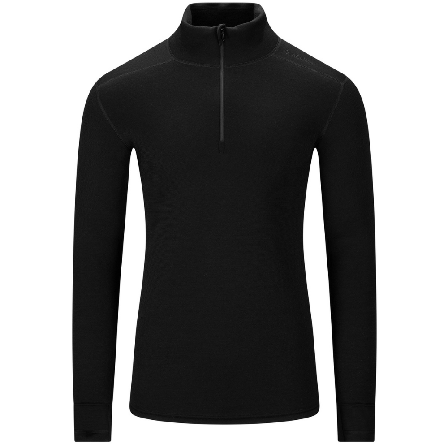 Aclima M's Fleecewool V2 Polo W/ Zip Jet Black