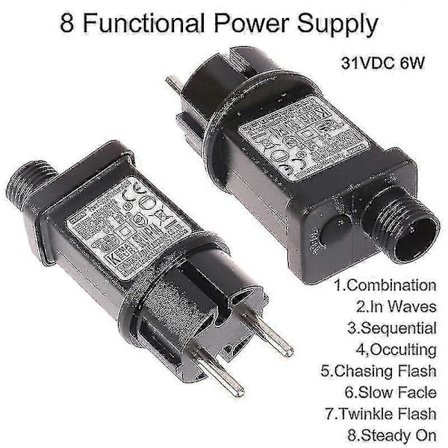 AC 220V till 31VDC 6W 8 Funktionell SELV LED-lampdrivare EU-kontaktströmadapter (FMY)