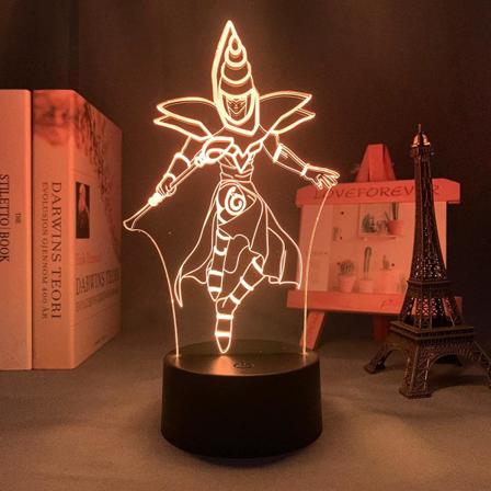 Led lys Anime Yu Gi Oh Dark Magician Kompatibel med Børn Soveværelsesdekoration Natlys Børnefødselsdagsgave Værelsesindretning 3d Lampe Manga 3d9l-299