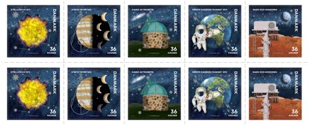 Danmark - Astronomi - Postfrisk 10-stribe