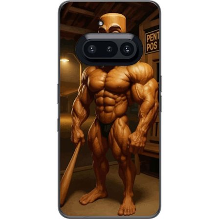 Kompatibelt Mobilskal till Nothing Nothing Phone (3a) Italiensk Brainrot träfigur