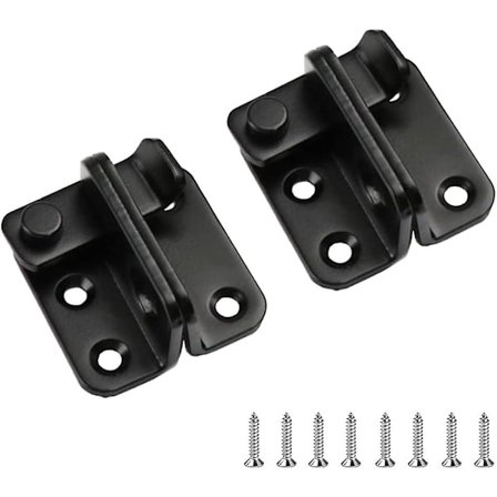 2 stk. Udvendig Dørgreb Skydedørslås Rustfrit Stål Sikkerhedsdørgreb Sort Greb Spændegreb Til Dør Vindue