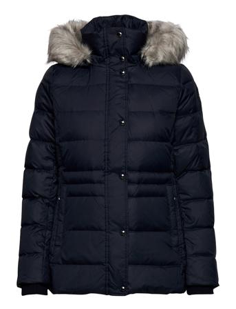 Th Ess Tyra Down Jkt With Fur Blue Tommy Hilfiger