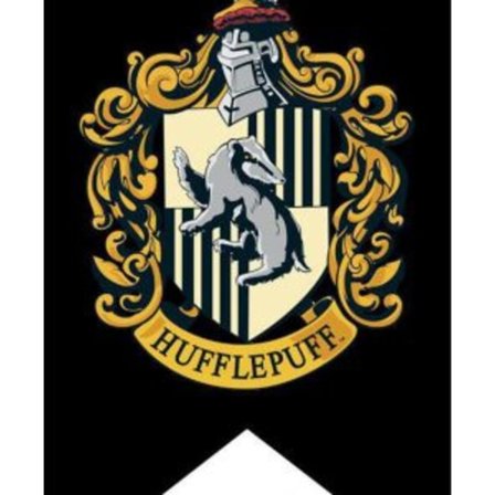 LAGERRENSNING Harry Potter Flagga svart bakgrund 125*75 cm - Hufflepuff