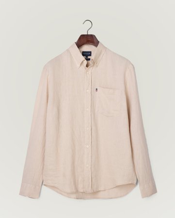 Lexington Casual linen button down collar shirt, beige