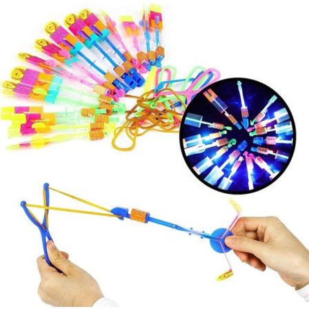 Helikopteri lentävä lelu, 15 kpl Valo Helikopteri Lentävä LED Katapultti Hel