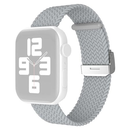 Apple Watch (45 mm) klockarmband i enkel nylon - Pärlvit