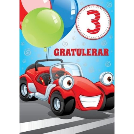 Yhden lapsen kortti 3 vuotta, auto - pata