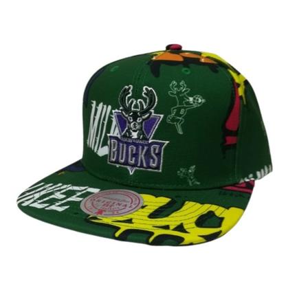 Mitchell & Ness Pets , Groen , Heren , Maat: ONE Size Petten