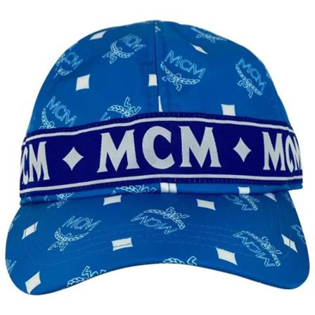 MCM Pre-owned, Pre-owned Fabric hats Blauw, Dames, Maat:ONE Size