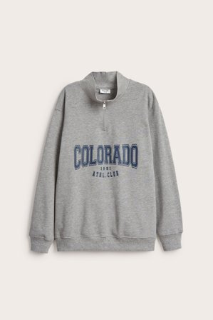 Kappahl | Sweatshirt med glidelås | Mørkegrå