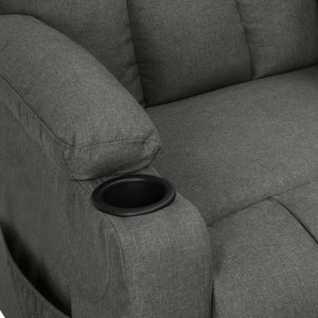 Vidaxl Reclinerfåtölj Mörkgrå Tyg Grå
