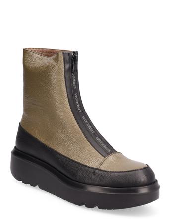 Wild Shoes Boots Ankle Boots Ankle Boot - Flat Khakigrønn Wonders