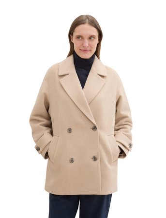 Tom Tailor Short Coat - Beige - M