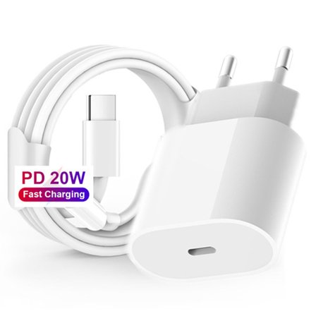 Effektiv Snabbladdare iPhone Type-C Lightning 20W