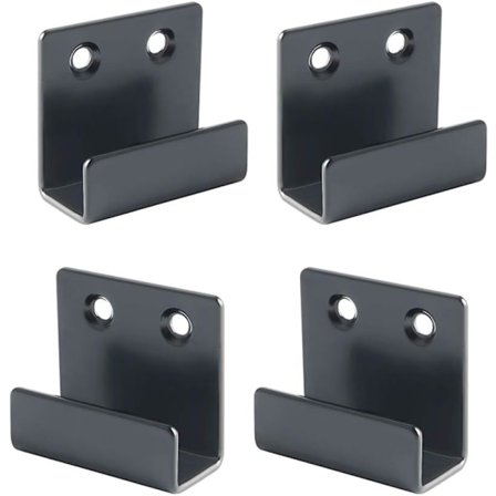 Bildskenekrokar i rostfritt stål Bildhängande spegelklämmor Spegelfästen Hängande kit, 4 st (15 mm invändig bredd)