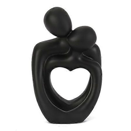 Par Skulptur Minimalistisk Harts Kramande Älskare Staty Skrivbord Abstrakt Par Staty för