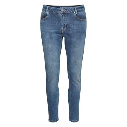 My Essential Wardrobe 37 THE Celina ZIP 101 High Slim Jeans Blå, Dame, Størrelse: W34