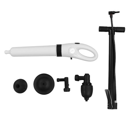 WC-plungeri, viemärin tukkeiden poistaja, pneumaattinen ruoppauslaite, korkeapaineinen puhallin, manuaalinen puhdistin