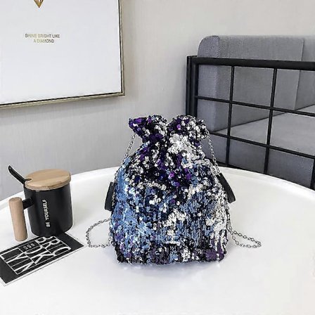 Naisten kiristysnyörillinen ämpärilaukku, olkalaukku, käsilaukku, kaksipuolinen Me