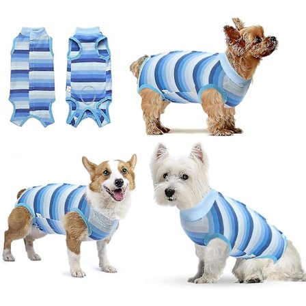 Hundåterställningsdräkt, hane hona Anti slickande hund Onesies buksårskydd, ersätter E-halsband & kon
