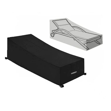 Kampagne Beskyttelsescover, Vandtæt, Vindtæt, Anti UV, 210D Oxford Stof Beskyttelsescover til Solseng, Liggestol 210x75x40/80cm – Sort