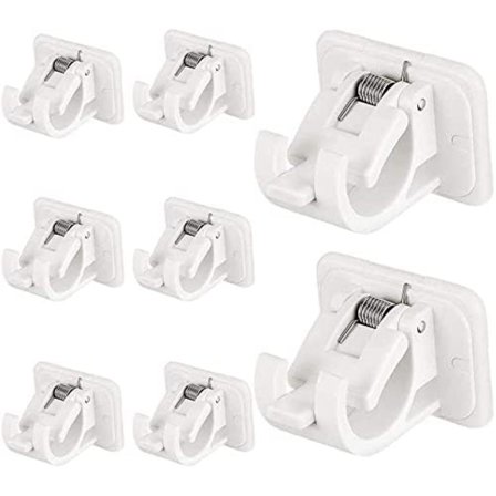 8-pack självhäftande gardinstångsbeslag utan borrning, väggfäste