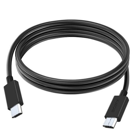 USB-C kabel - SONY - Hurtig opladning - Sort - 1 meter - Modstandsdygtig silikone