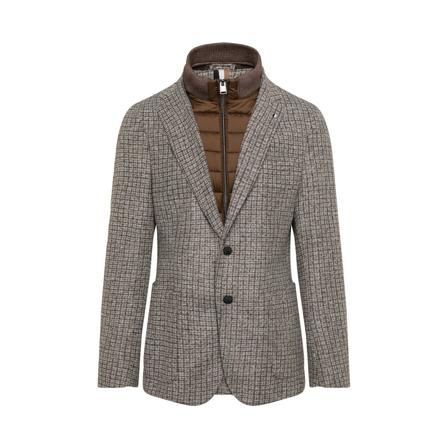 Boss Single-Breasted Jass , Grijs , Heren , Maat: 2XL Jassen