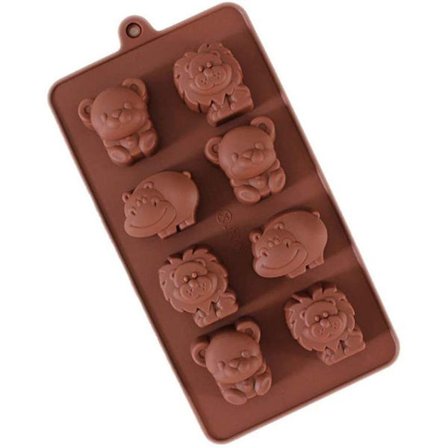 Silikone bageforme sæt med 2 dyrefigurer, non-stick, ikke-giftig