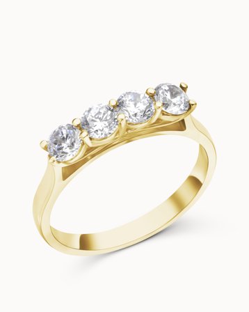 Flerstensring Elin 18K Gulguld 0.5 Carat - Förlovningsringar & Vigselringar hos Vanbruun