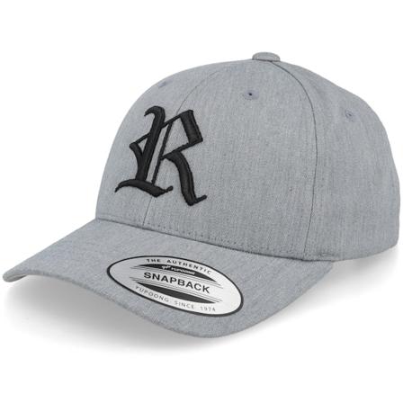 Kiddo Cap - Grijs adjustable Cap - Kids R Letter 3d Heather Grey Adjustable @ Hatstore