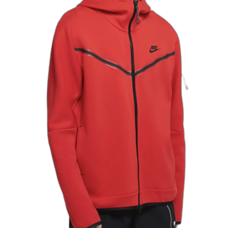 Säljer en Nike tech fleece i röd har hela setet har inte använt den så mycket den e storlek xl