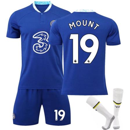 22-23 Chelsea kotipaita nro 10 Pulisic 9 Lukaku 19 Mount Werner jalkapalloasu No. 19 with socks #2XL