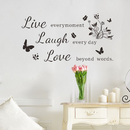 Kök Citat Väggdekaler för God Matlagning Svarta Franska Bokstäver