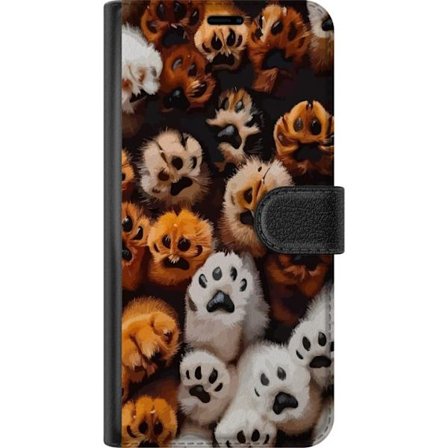 Kompatibelt Plånboksfodral till Samsung Samsung Galaxy A26 Djuren tassar närbild charmig design i beige och brunt med gullig struktur och realistisk