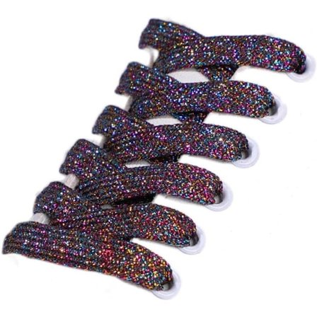 Glitter Snørebånd Flettet Flade Snørebånd til Casual Walking Sko Sneaker Dekoration 140cm