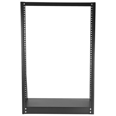 StarTech 16U Open Frame Network Rack - 19" 2 Post Free Standing Desktop Rack for Computer, AV, Media, IT Equipment for Server Room (2POSTRACK16) -