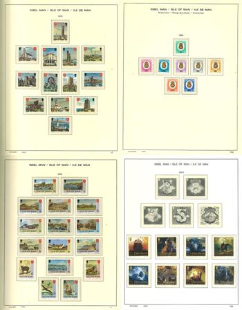 Øen Man til 2000 - Samling i 2 frimärksalbum - Postfrisk