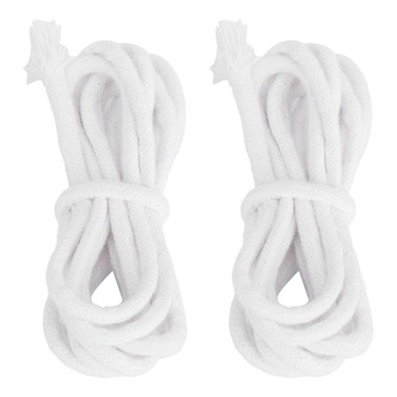 2 stk. 5 mm bomuldsvæger til stearinlys, høj olieabsorberingsevne, holdbar, flettet DIY-olielampe