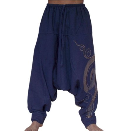 Mænd Yoga Bukser Boheme Stil Plisseret Oversized Special Harem Bukser