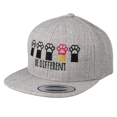 Kiddo Cap - Grau Cap - Kids Be Different Heather Grey Snapback @ Hatstore