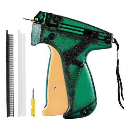 Merkelapppistolsett for klesøm, quilting, faldingstape 2 nåler 1250 svarte og 1250 hvite mikrofestemidler