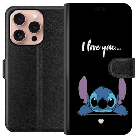 Apple iPhone 16 Pro Lompakkokotelo Stitch Min Rakastan Sinua