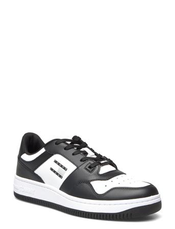 Tommy Jeans Basket Leather Lave Sneakers Svart Tommy Hilfiger*Betinget Tilbud