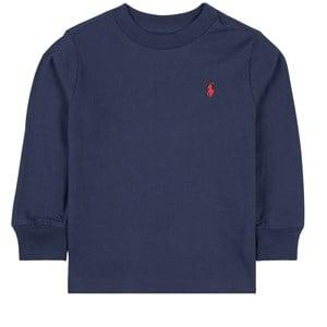 Kids - Ralph Lauren Navy Logo Long Sleeve Tee T-Shirt 6 years - Tops - 6 years - Navy