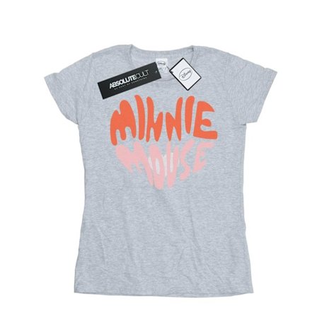 Disney Dam/Kvinnor Minnie Mouse Hjärtformad Bomull T-shirt L