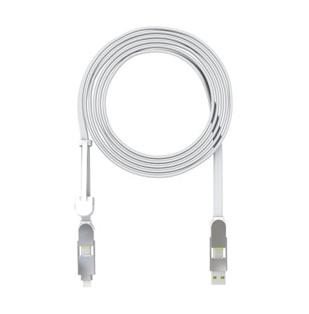Rolling Square inCharge XL, USB -C/Lightning/Micro USB, 3m, White