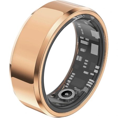 Smart ring med aktivitetsmåler, funktioner som skridttæller, søvnmonitor, vandtæt og lang batterilevetid, kompatibel med iOS og Android. Golden ste...
