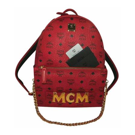 MCM Pre-owned Pre-owned Rugzak , Rood , Dames , Maat: ONE Size Vintage Tassen